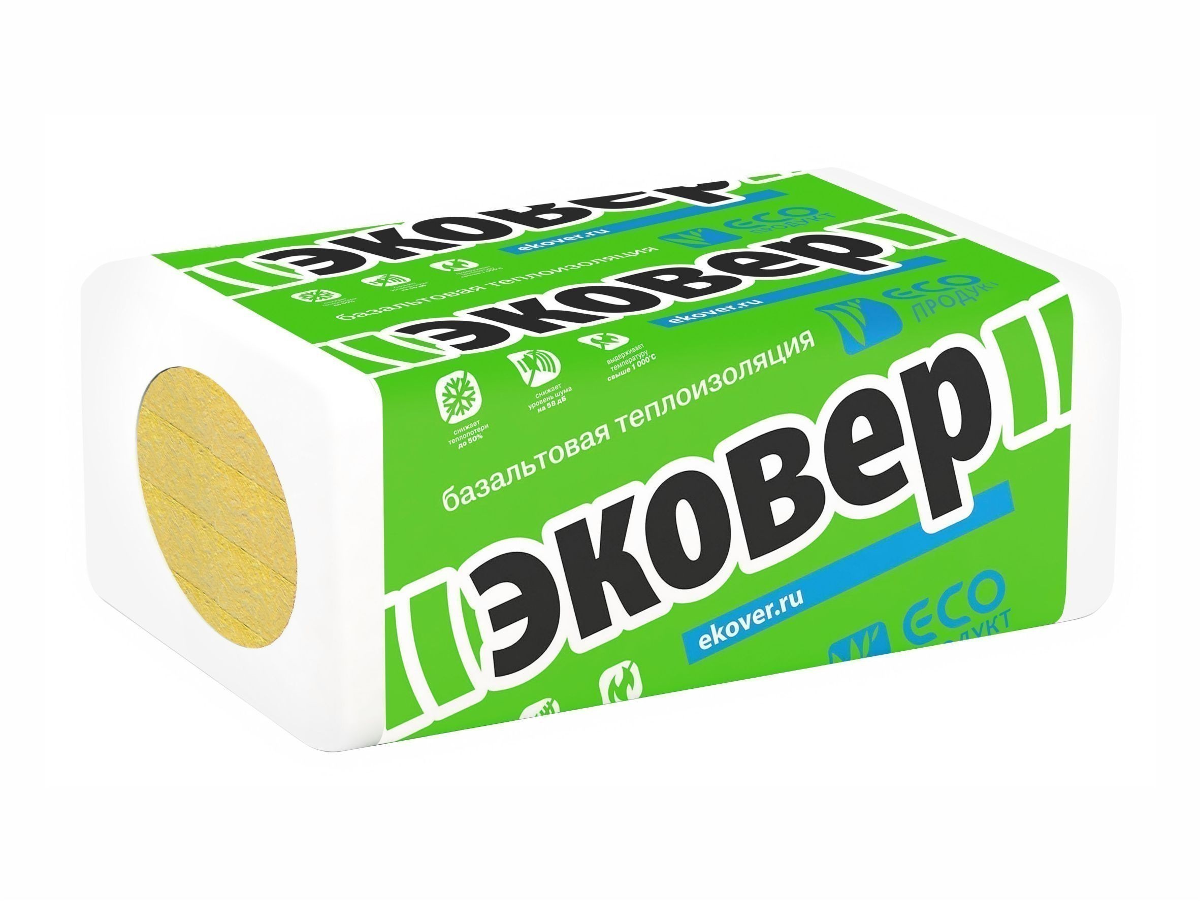 Эковер 150 Фасад-Декор /50мм (1000х600х50мм) 2,4м2 / 0,12м3 /4плиты