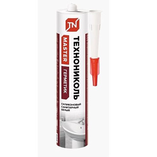 Герметик ТЕХНОНИКОЛЬ, силиконовый санитарный, белый, 280 ml  /12/