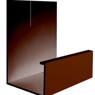 Гибкий J-профиль (Шоколад), L-3,81м