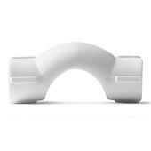 Обводное колено с муфтой, короткое d25, белый РТП