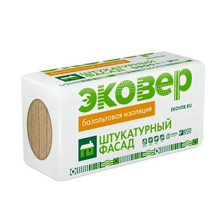 Эковер 95 Экофасад Оптима /100мм (1000х600х100мм) 2,4м2 / 0,24м3 /4плиты