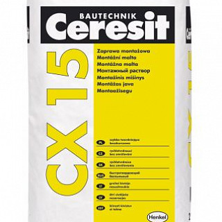 Ceresit CX 15/25, Быстротвердеющая высокопрочная монтажная смесь (от 20 до 50/100 мм), 25кг