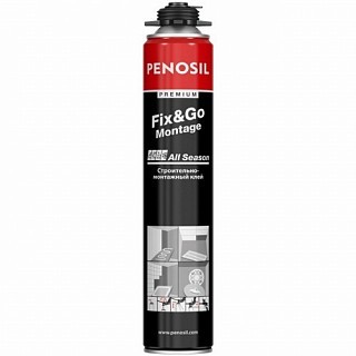 Клей-пена PENOSIL Fix&Go Montage, для пенополистирола и газобетона, 750мл