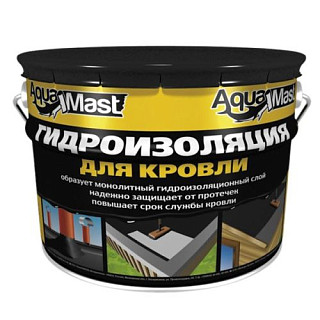 Мастика, Гидроизоляция для кровли,  AquaMast,  3кг, битумно-резиновая,     /4/