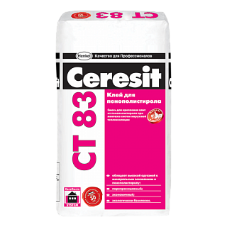 Ceresit CT 83/25, клей для крепления плит из пенополистирола, 25 кг