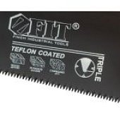 Ножовка по дереву, сред. каленый зуб 7 TPI,  3D заточка, пласт. прорезиненная ручка, тефл. покрытие, 400 мм