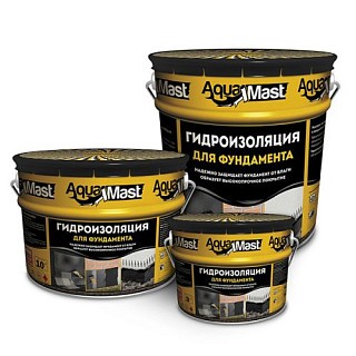 Мастика, Гидроизоляция для фундамента,   AquaMast, 10кг, битумная