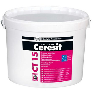Ceresit CT 15/10, Грунт под силикатные штукатурки белый, 10л