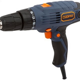 Дрель-Шуруповерт электрическая MAX-PRO  300 Вт; 0-450/0-1350об/мин; подсветка ; быстрозажимной патрон 10мм