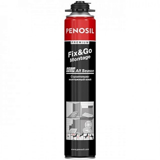 Клей-пена PENOSIL Fix&Go Montage, для пенополистирола и газобетона, 750мл