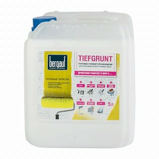 Bergauf- TIEFGRUNT, 5л, Грунтовка глубокого проникновения ЛЕТО-ЗИМА/120/